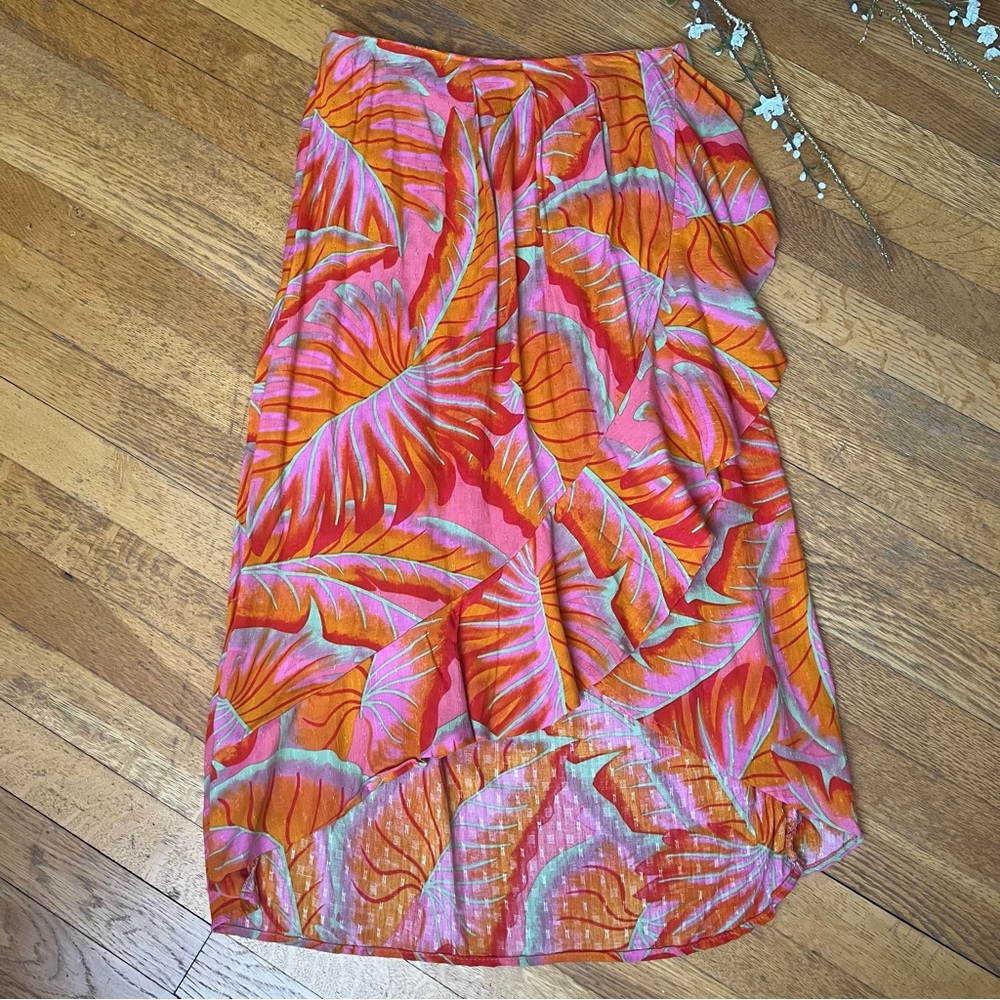 CYNTHIA ROWLEY High Low Ruffle Skirt